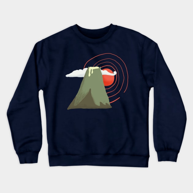 Mountain Sun and Cloud Crewneck Sweatshirt by Yeaha